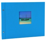 Schroefalbum Bella Vista turquoise/wit - groot
