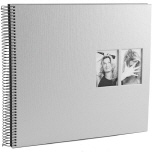 GOLDBUCH Spiraalalbum CHROMO zilver venster groot