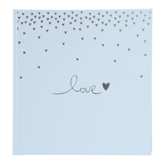 Goldbuch Trouwalbum Raining Hearts blauw fotoboek