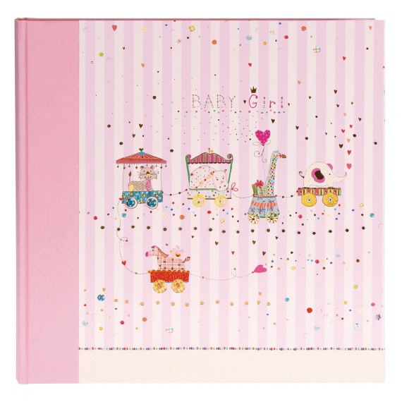 Turnowsky babyalbum Animal Train roze als fotoboek