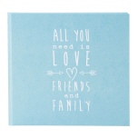 Goldbuch gastenboek All you need is Love turquoise