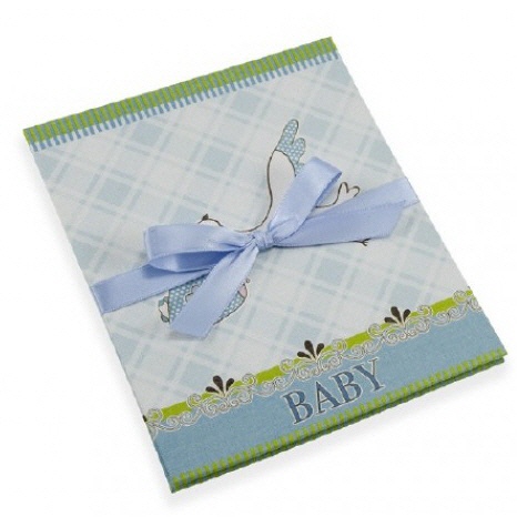 Goldbuch baby leporello Ooievaar blauw