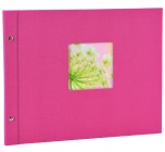 Schroefalbum Bella Vista roze/wit - groot