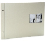 Schroefalbum Chromo beige venster groot