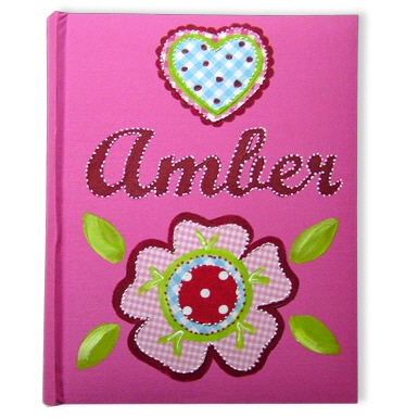 Fotoalbum roze met bloem